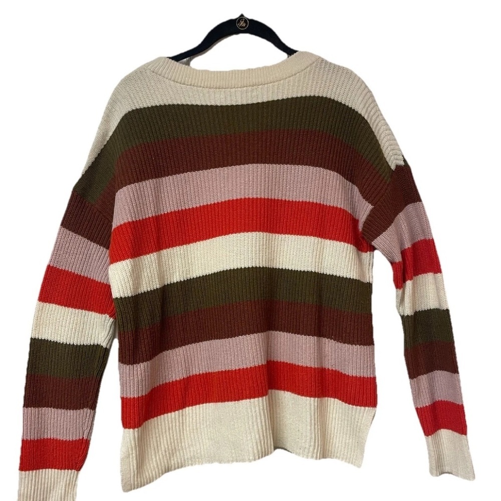 Madewell Patch Pocket Pullover Women's Sweater in Walton Stripe Size S - Picture 6 of 7